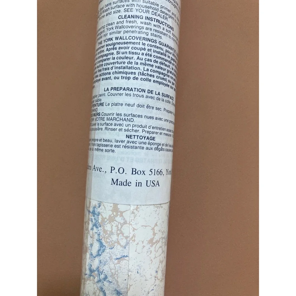 York Wallpaper Double Roll AA 4778 R73 Carey Lind Designs Blue‎ Beige White
